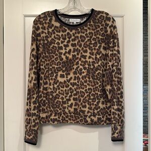Michael Stars leopard crewneck sweater/shirt